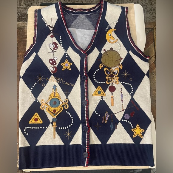 Boxlunch exclusive Studio Ghibli Howls moving castle women’s sweater vest size m - Picture 7 of 7
